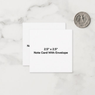 Create Your Own 2.5"x2.5" Note Card With Envelope