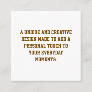 Create Your Own 2.5" x 2.5" Matte Enclosure Card