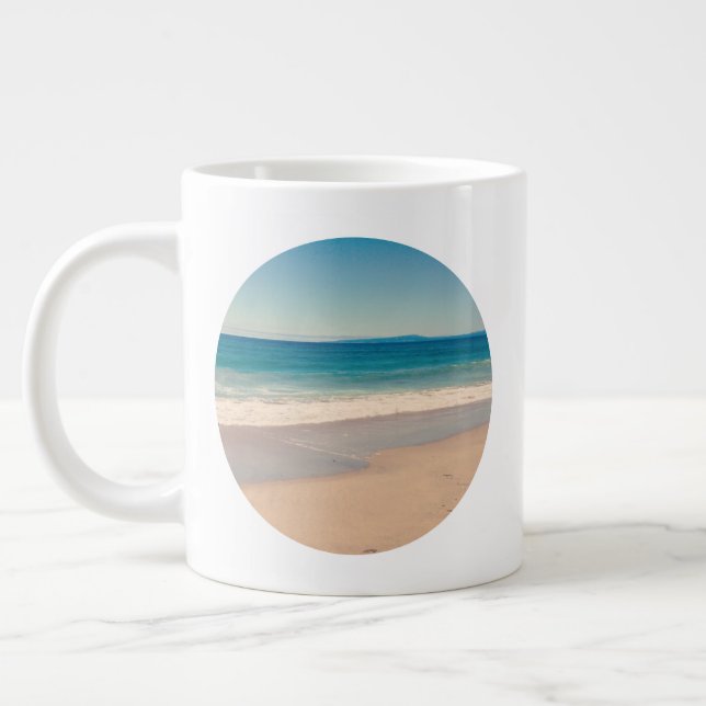 Create Your Own 2 Circle Photo Large Coffee Mug (Left)