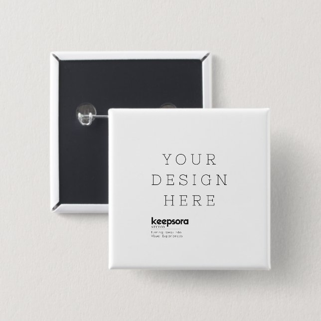 Create Your Own 2 inch 15 Cm Square Badge (Front & Back)