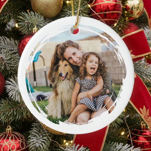 Create Your Own 2 Photo Ceramic Ornament (Creator Uploaded)