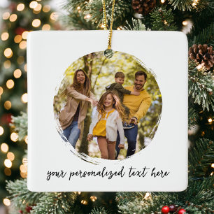 Create Your Own 2 Photo Ceramic Ornament
