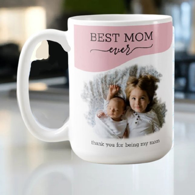 Create Your Own 2 Photo Personalised Message Mum's Coffee Mug (Creator Uploaded)