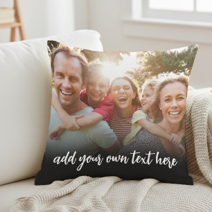 Create Your Own 2 Photo With Text Cushion