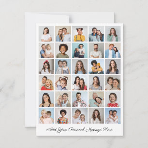 Create Your Own 30 Photo Collage Add Your Greeting Card