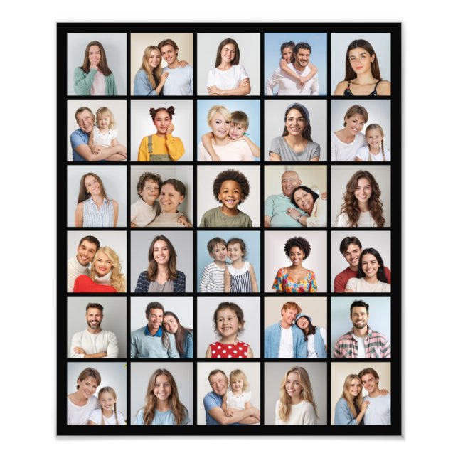 Create Your Own 30 Photo Collage Photo Enlargement (Front)