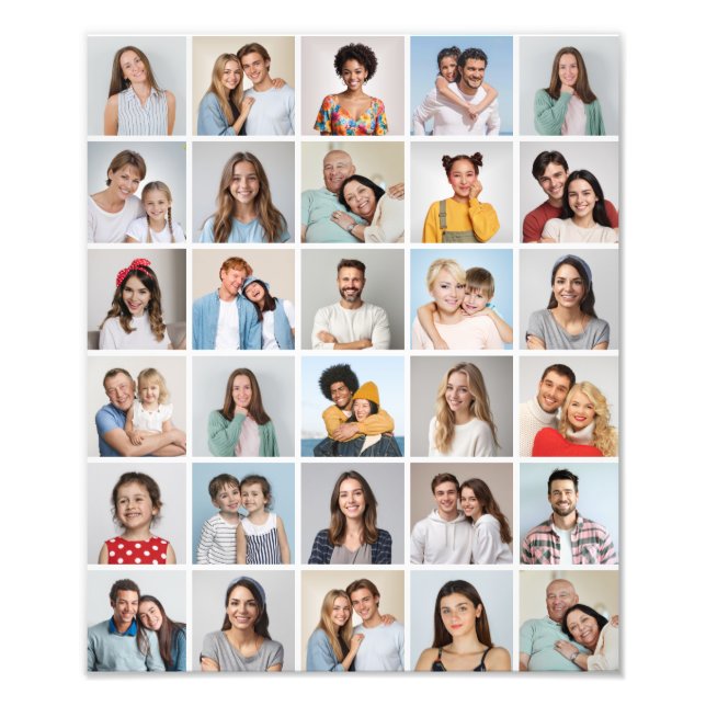 Create Your Own 30 Photo Collage Photo Enlargement (Front)