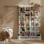 Create your own 30 x Photo collage Keepsake Fleece Blanket<br><div class="desc">Celebrate your best memories,  or give someone a special gift with this custom 30 photo collage keepsake blanket. This 30 picture grid blanket is the perfect gift for christmas,  birthdays,  anniversaries,  memorials or just because its cold!  Simply customise using the template provided and upload thirty of your favourite photos.</div>