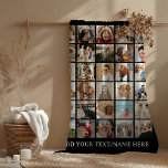 Create your own 30 x Photo collage Keepsake Fleece Blanket<br><div class="desc">Celebrate your best memories or give someone special a thoughtful gift with this custom 30 photo collage keepsake blanket. Create a 30 picture grid blanket perfect for Christmas, birthdays, anniversaries, memorials or a cosy gift just because it's cold! Simply customise the template and upload 30 of your favourite photos to...</div>