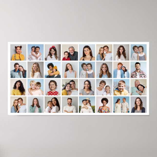 Create Your Own 32 Photo Collage  Poster (Front)