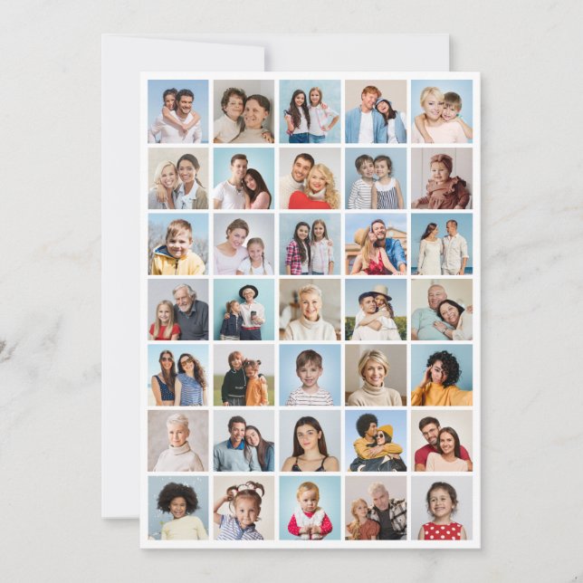 Create Your Own 35 Photo Collage  Card (Front)