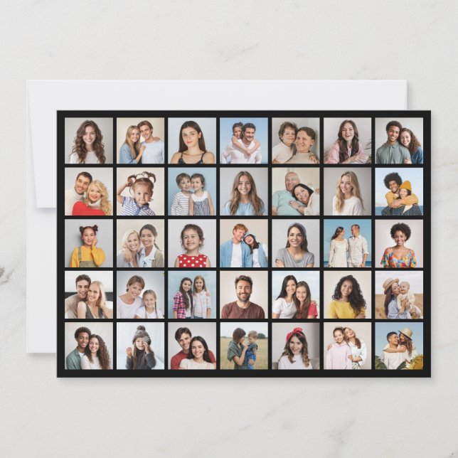 Create Your Own 35 Photo Collage Card (Front)