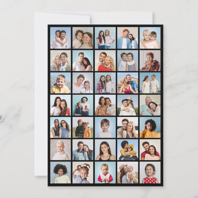 Create Your Own 35 Photo Collage  Card (Front)