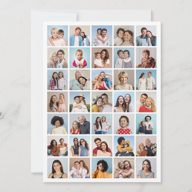 Create Your Own 35 Photo Collage Card (Front)