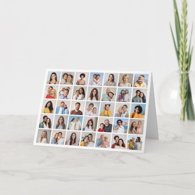 Create Your Own 35 Photo Collage  Card (Front)