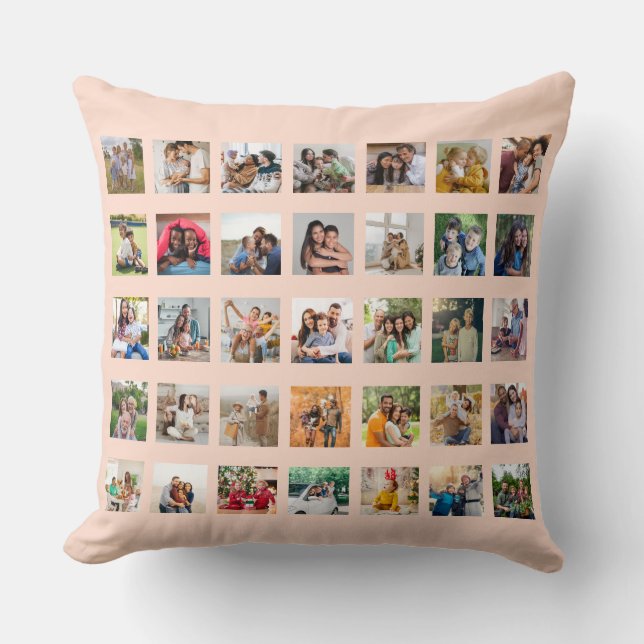 Create Your Own 35 Photo Collage Cushion (Front)