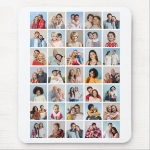 Create Your Own 35 Photo Collage Editable Colour Mouse Pad