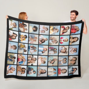Create Your Own 35 Photo Collage Fleece Blanket