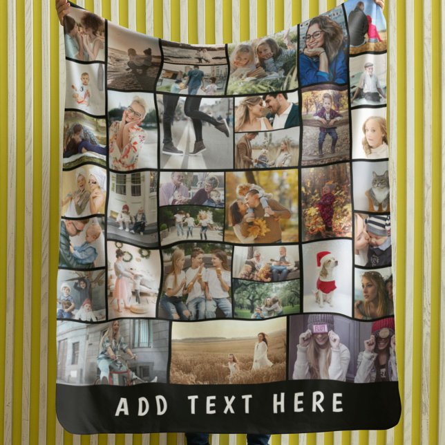 Create Your Own 35 Photo Collage Fleece Blanket (Creator Uploaded)
