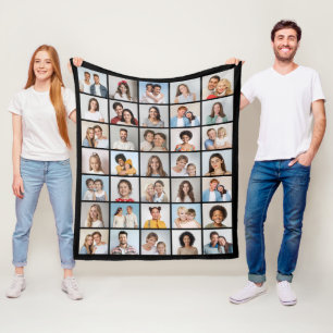 Create Your Own 35 Photo Collage Fleece Blanket