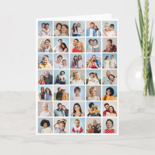 Create Your Own 35 Photo Collage Folded Note Card