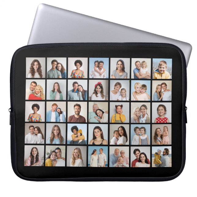 Create Your Own 35 Photo Collage Laptop Sleeve (Front)
