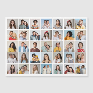 Create Your Own 35 Photo Collage Magnetic Card