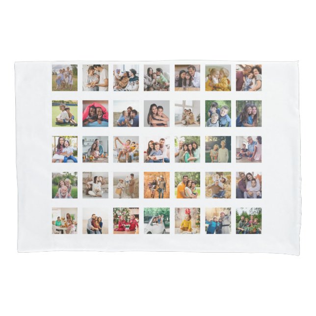 Create Your Own 35 Photo Collage Pillowcase (Front)