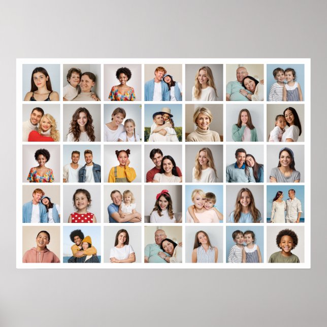 Create Your Own 35 Photo Collage Poster (Front)