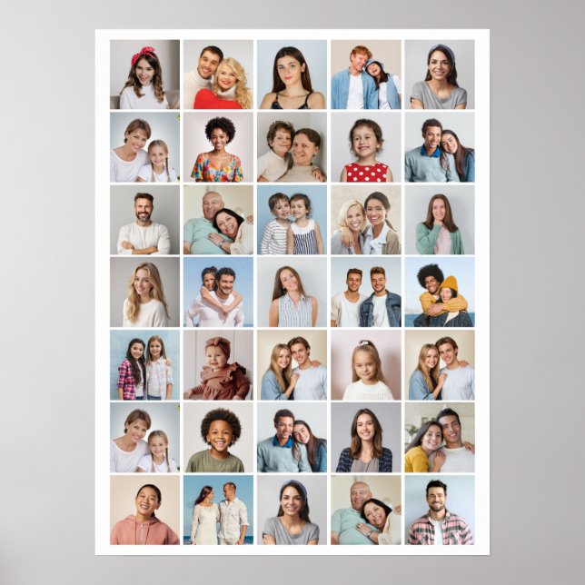 Create Your Own 35 Photo Collage Poster (Front)