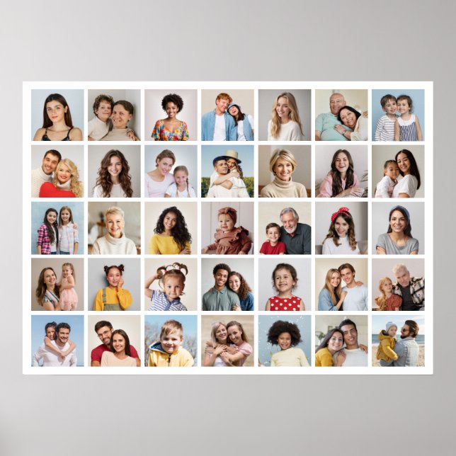 Create Your Own 35 Photo Collage Poster (Front)