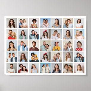 Create Your Own 35 Photo Collage Poster
