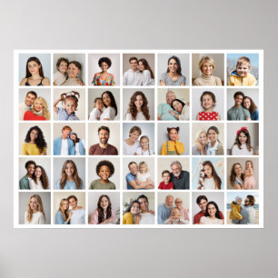 Create Your Own 35 Photo Collage Poster