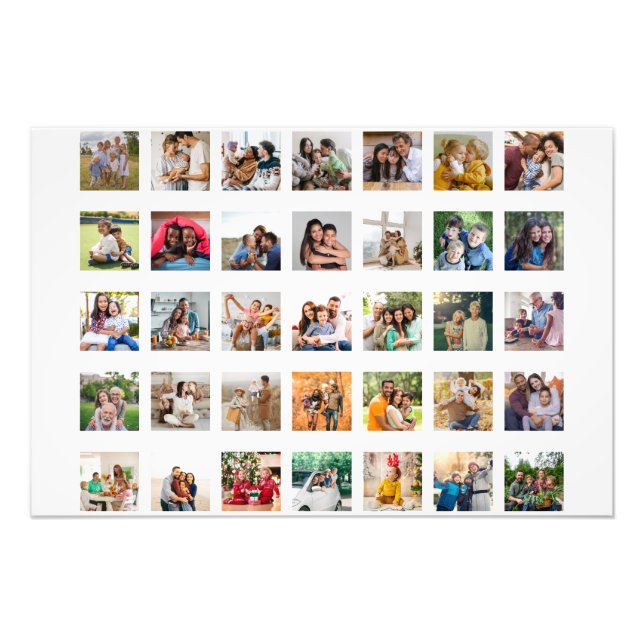 Create Your Own 35 Photo Collage Print (Front)
