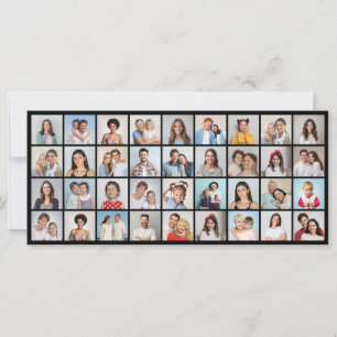 Create Your Own 36 Photo Collage Greeting Card