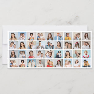 Create Your Own 36 Photo Collage Greeting Card