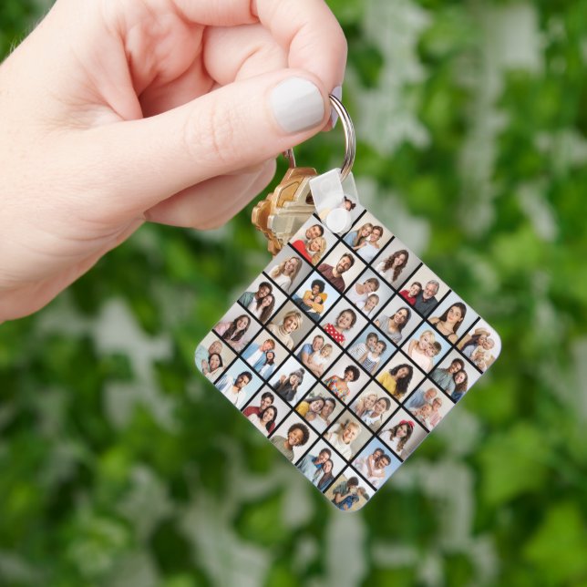 Create Your Own 36 Photo Collage Key Ring (Hand)