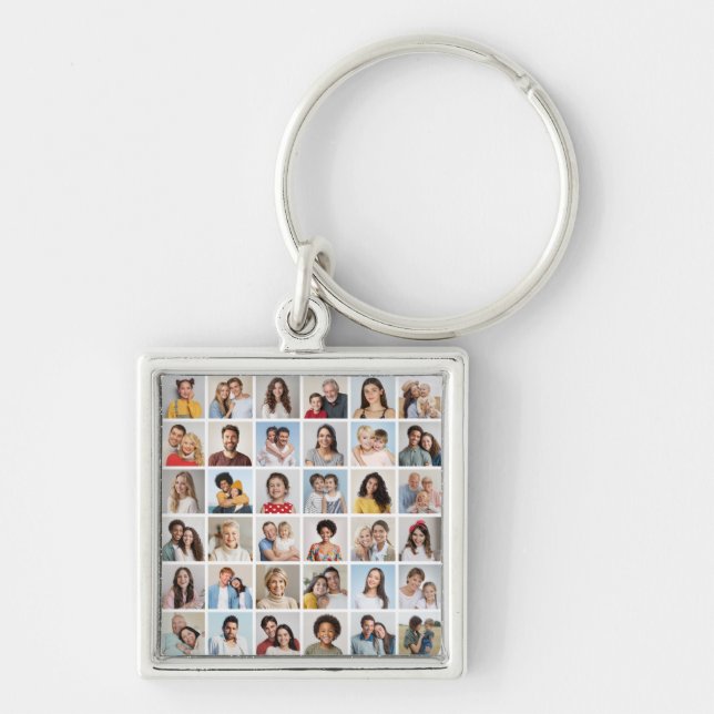 Create Your Own 36 Photo Collage Key Ring (Front)