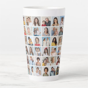 Create Your Own 36 Photo Collage Latte Mug