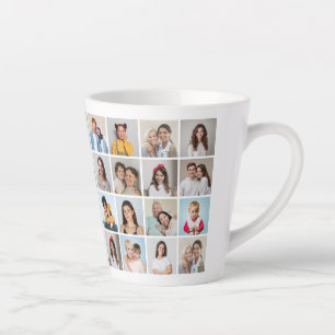 Create Your Own 36 Photo Collage Latte Mug