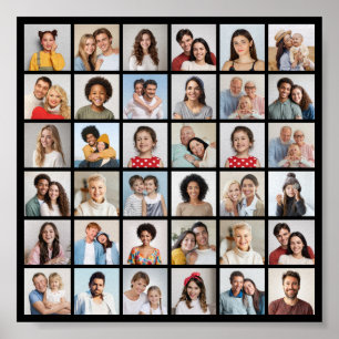 Create Your Own 36 Photo Collage Poster