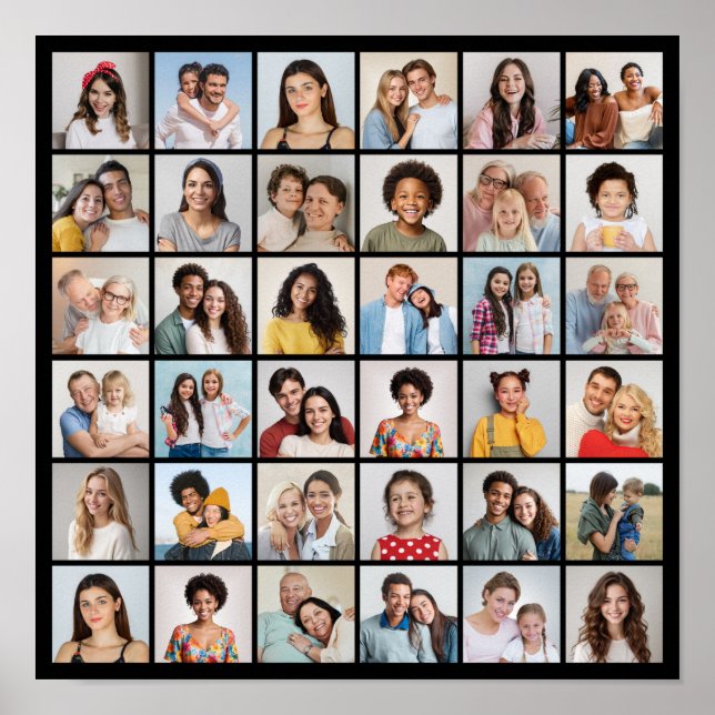 Create Your Own 36 Photo Collage  Poster (Front)
