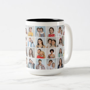 Create Your Own 36 Photo Collage  Two-Tone Coffee Mug