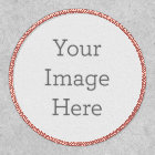 Create Your Own 3" Circle White Iron-On Patch