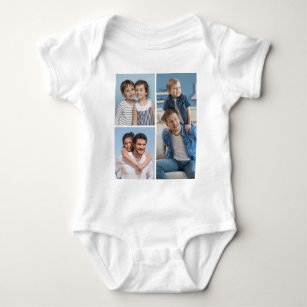 Create Your Own 3 Photo Collage Baby Bodysuit