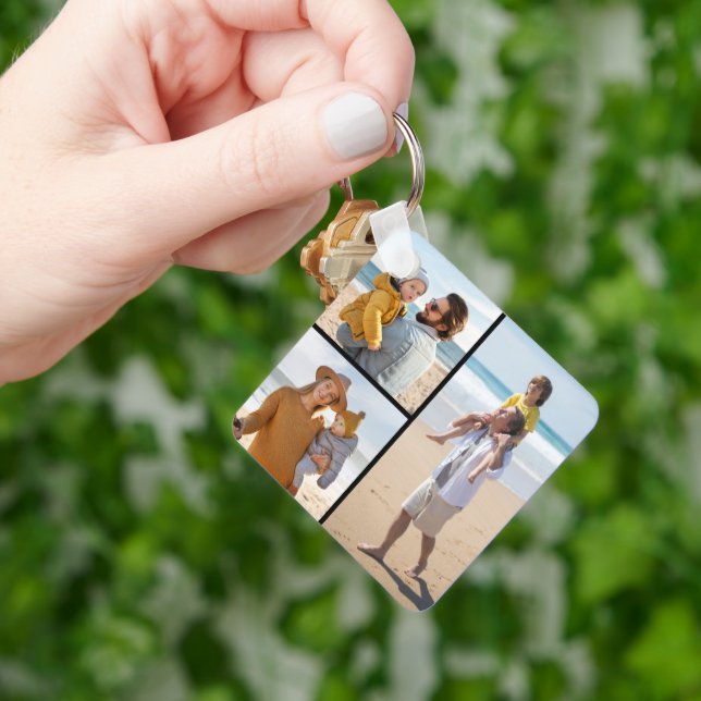 Create Your Own 3 Photo Collage Key Ring (Hand)