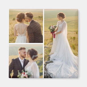 Create Your Own 3 Photo Collage Magnet