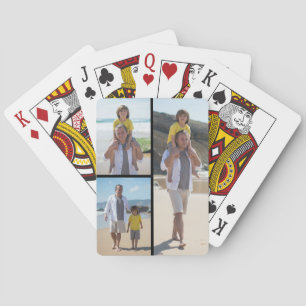 Create Your Own 3 Photo Collage Playing Cards