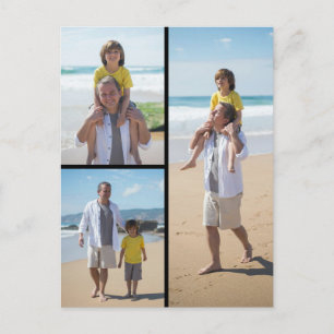 Create Your Own 3 Photo Collage Postcard