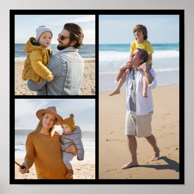 Create Your Own 3 Photo Collage  Poster (Front)